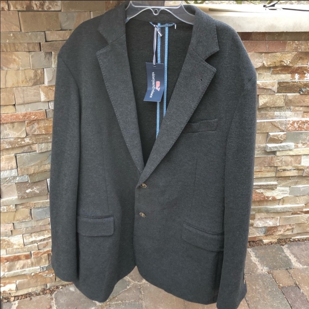 Vineyard Vines Gray Knit Blazer Sullivans Sport Coat 44L Retail $495